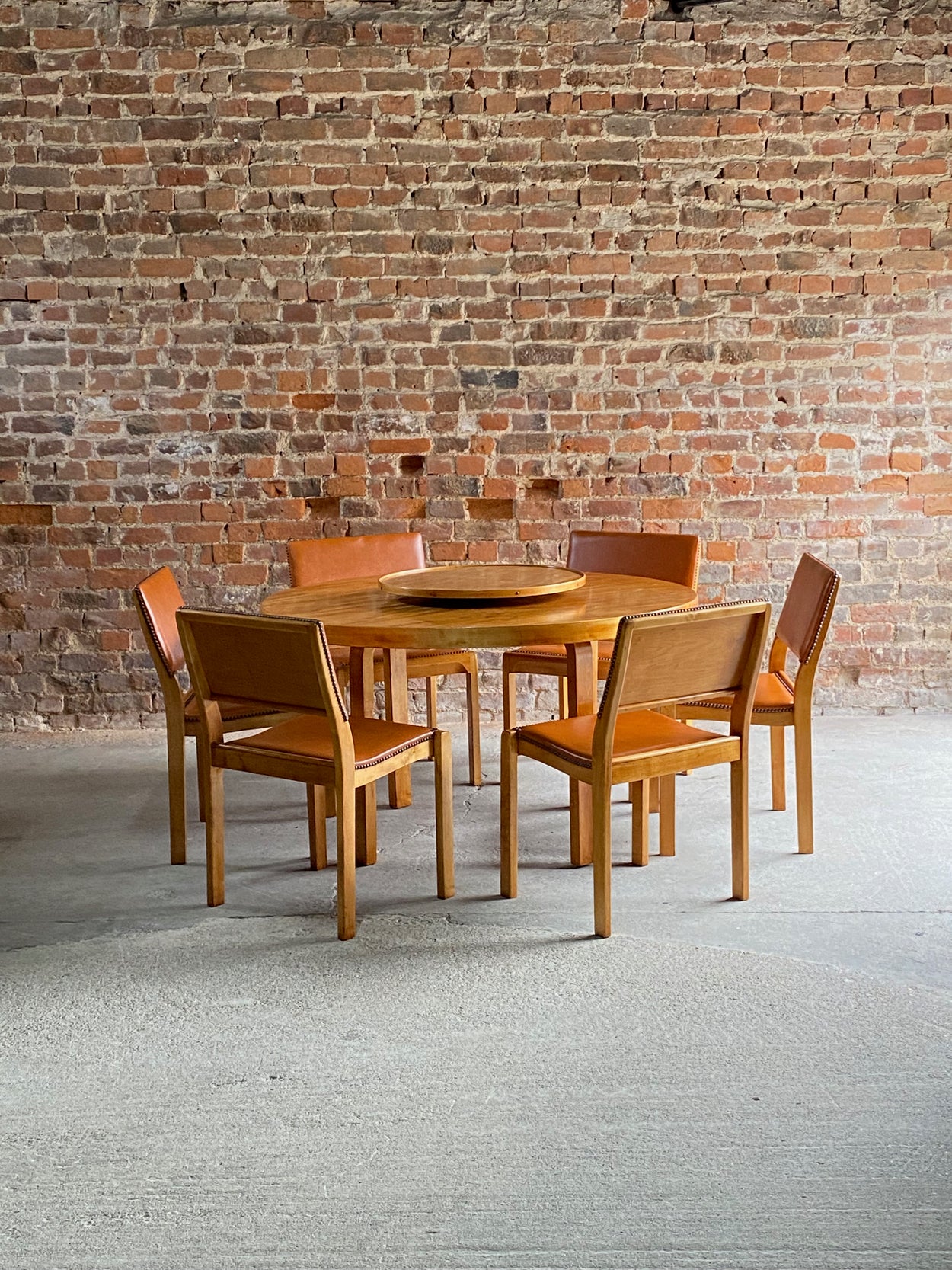Alvar Aalto Model 91 Dining Table Six Chairs by Finmar Circa